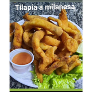 Filé de Tilápia a Milanesa - Meia