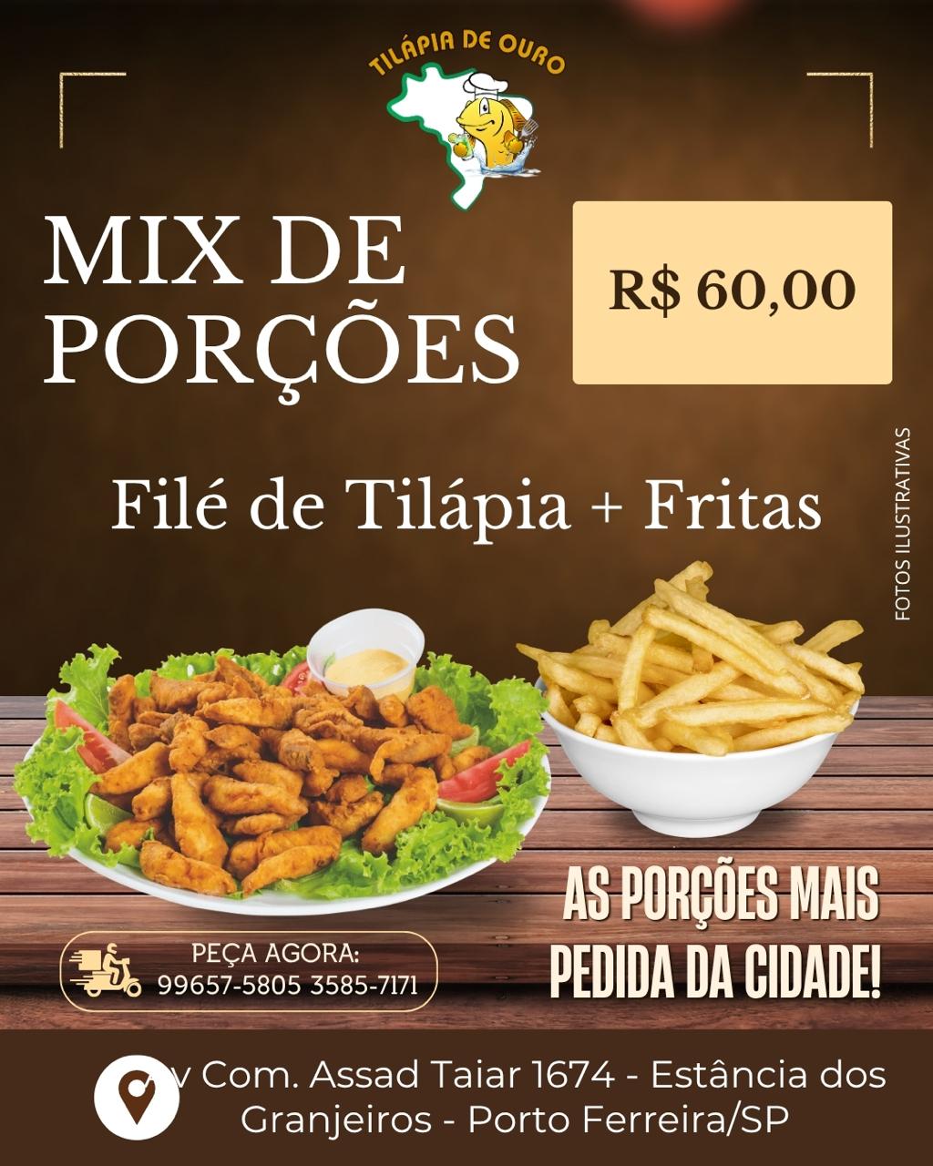 Filé de Tilápia + Fritas