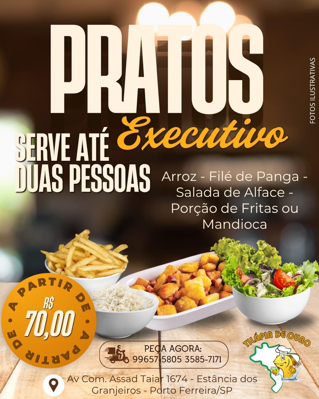 Prato Executivo Filé de Panga - Fritas