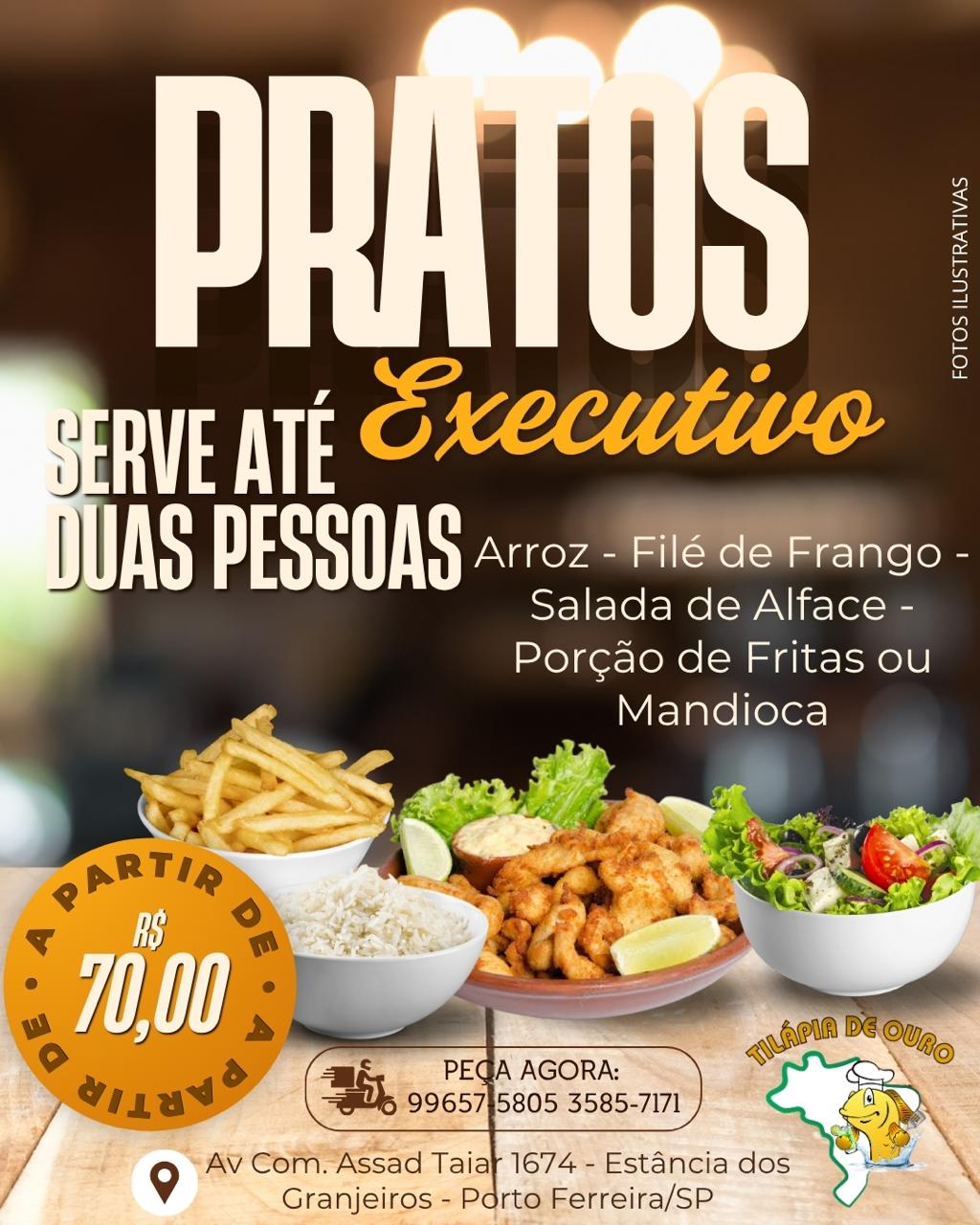 Prato Executivo Filé de Frango - Mandioca